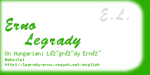 erno legrady business card